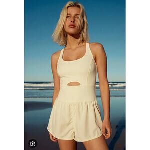 Free People Movement Righteous Runsie- Size Medium- Cream